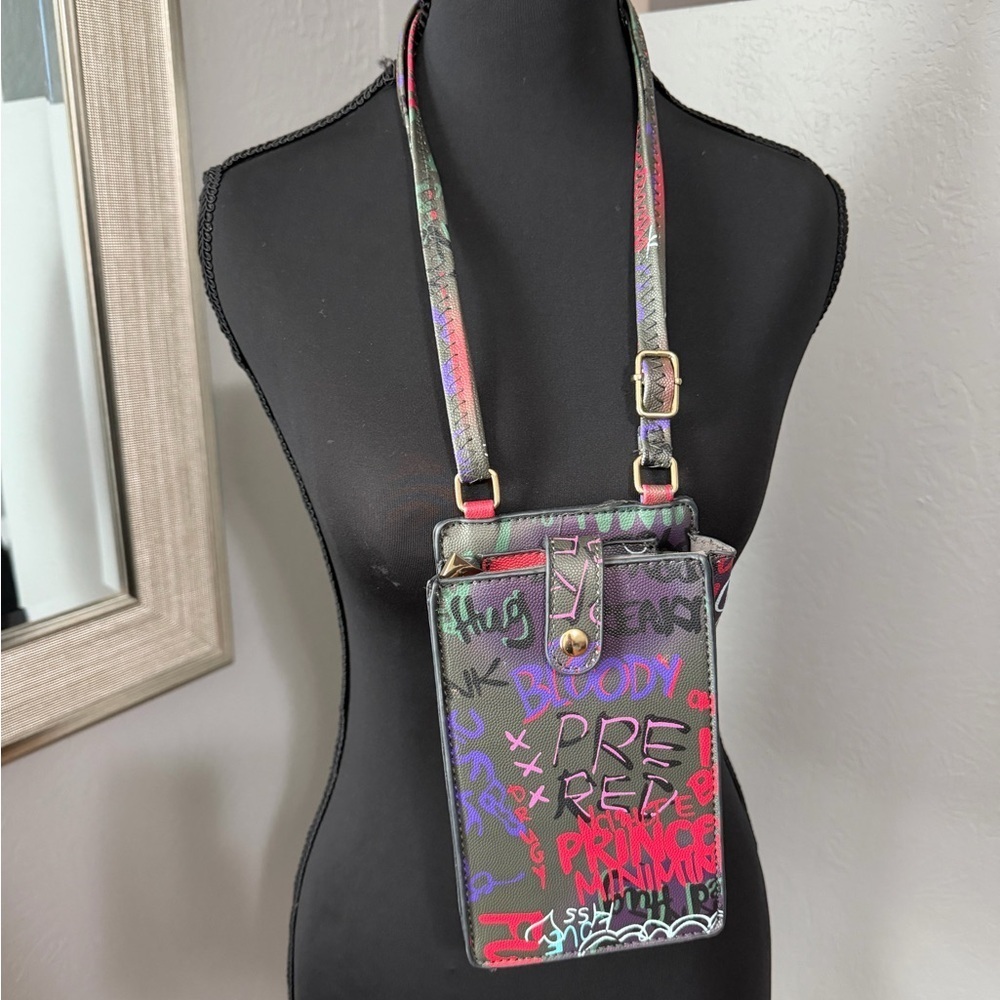 Urban Graffiti Cell Phone Crossbody Sling Bag